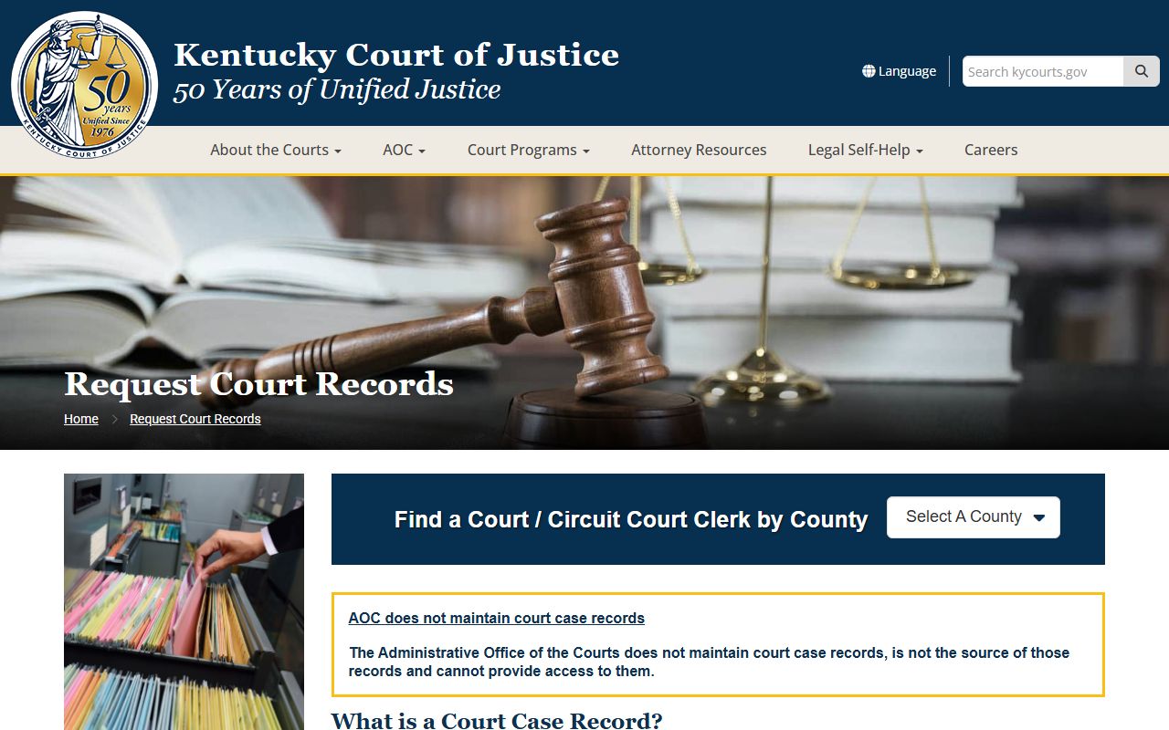 Floyd County Circuit Court Clerk records request instructions