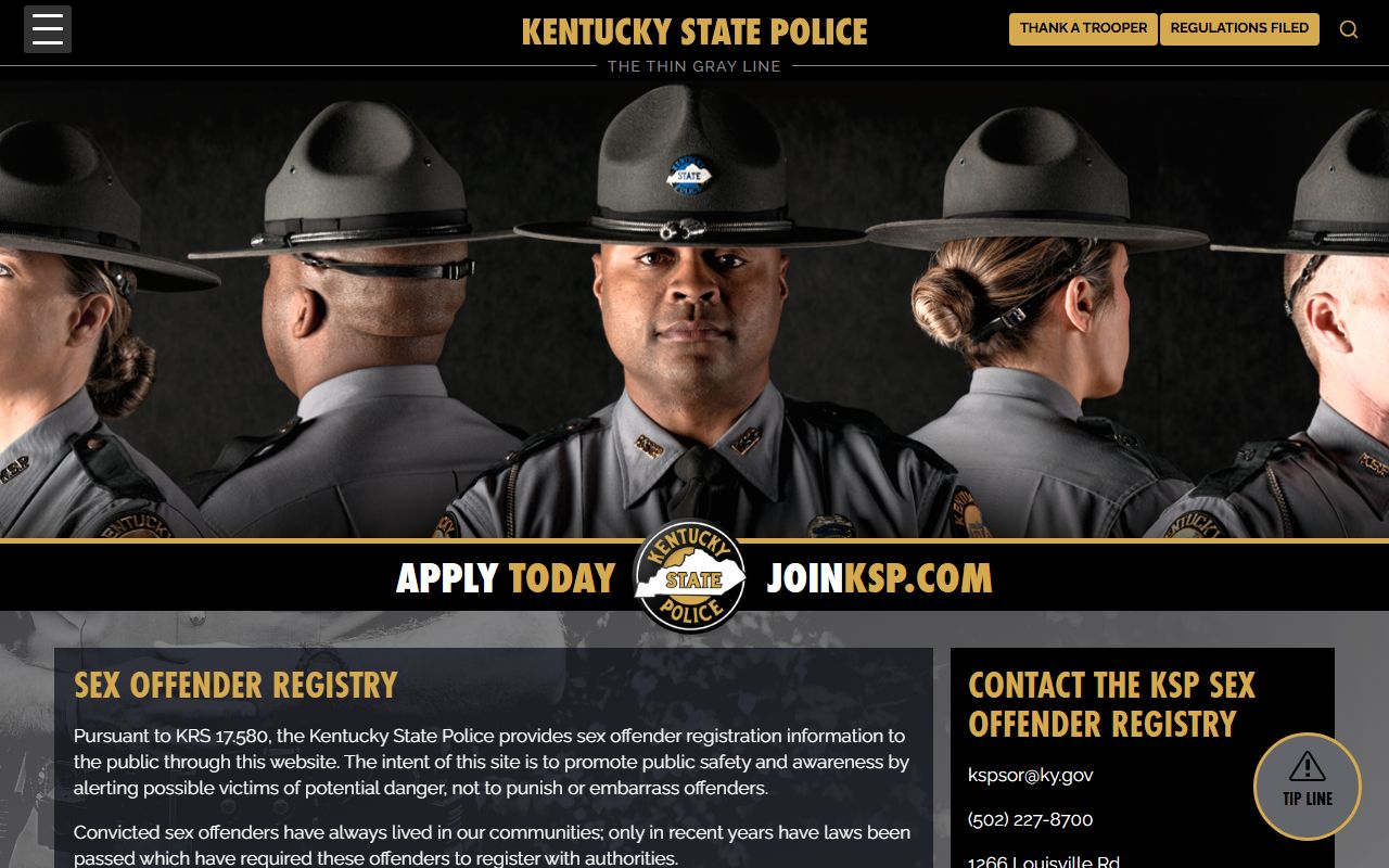 Floyd County criminal court records Kentucky State Police sex offender registry