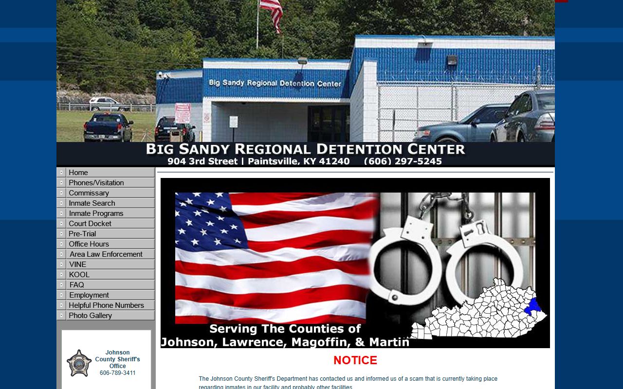 Floyd County inmate records Big Sandy Regional Detention Center home