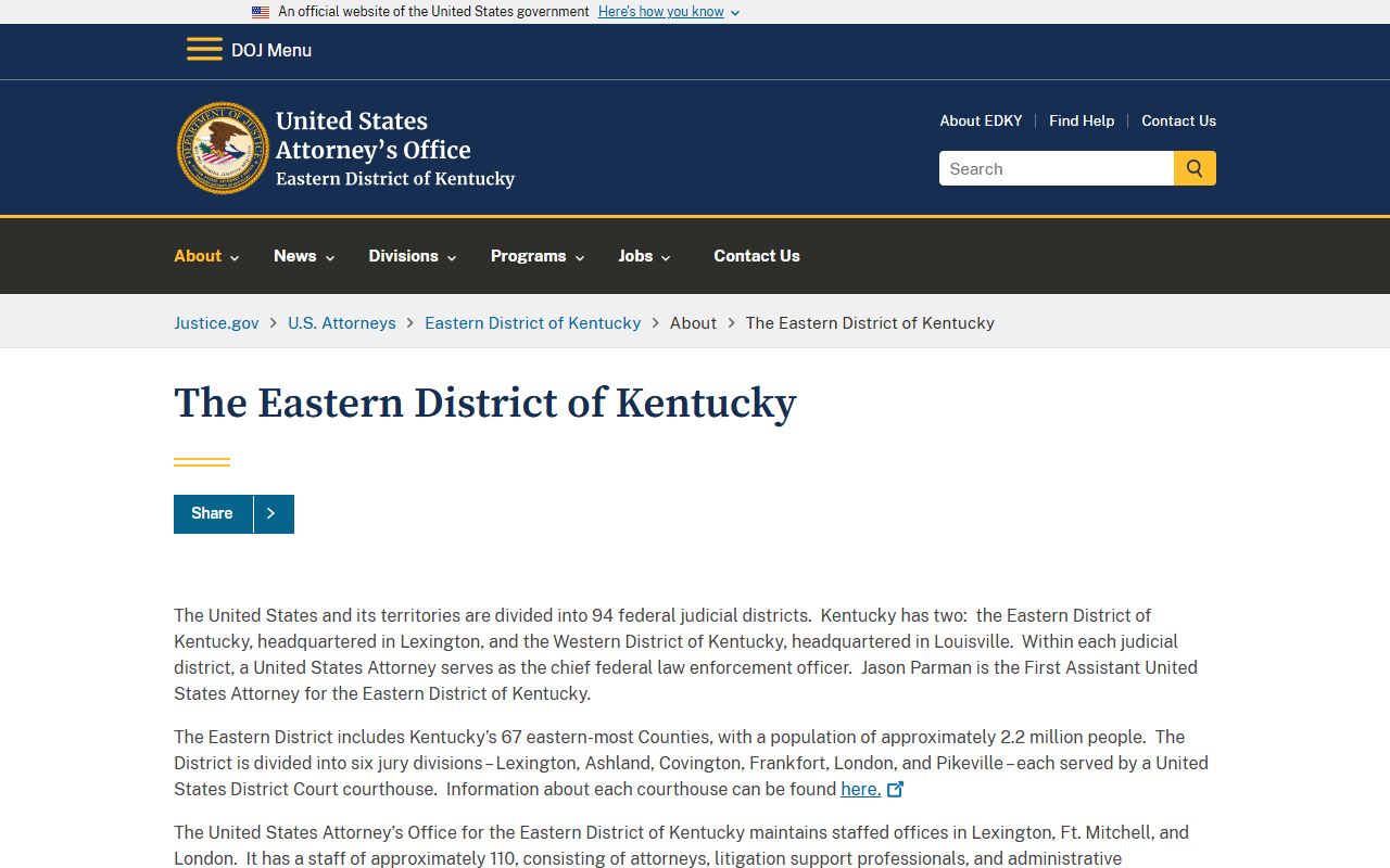 Floyd County Court federal prosecution district source