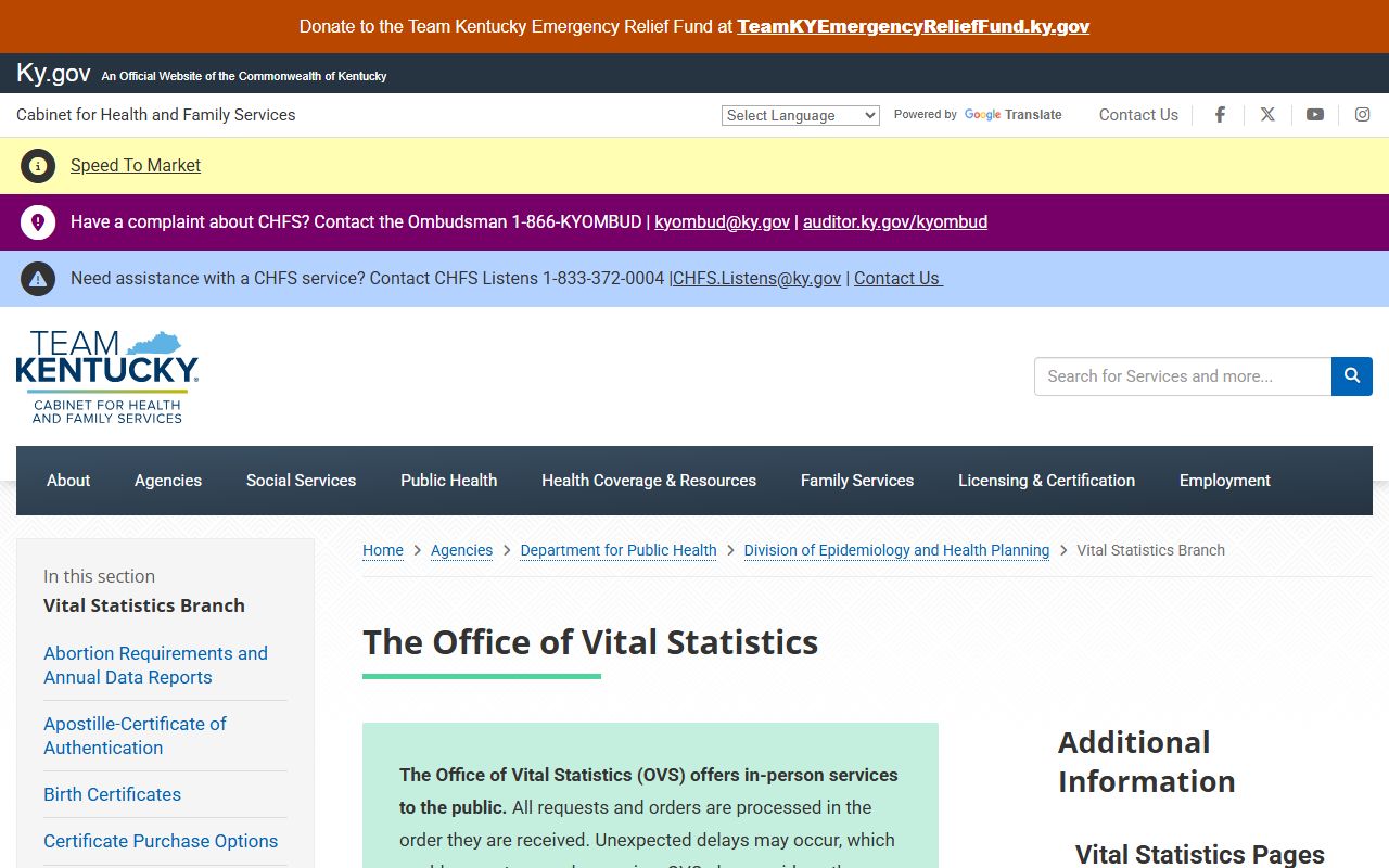 Floyd County marriage records Kentucky Office of Vital Statistics