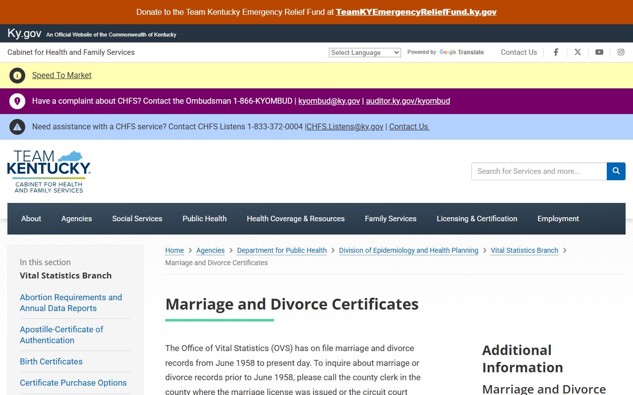 Floyd County divorce records Kentucky marriage and divorce certificates