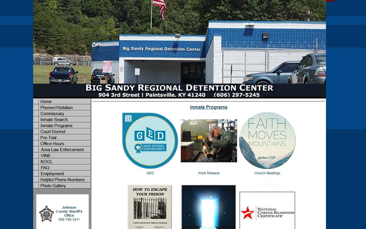 Floyd County traffic court records Big Sandy inmate programs after custody